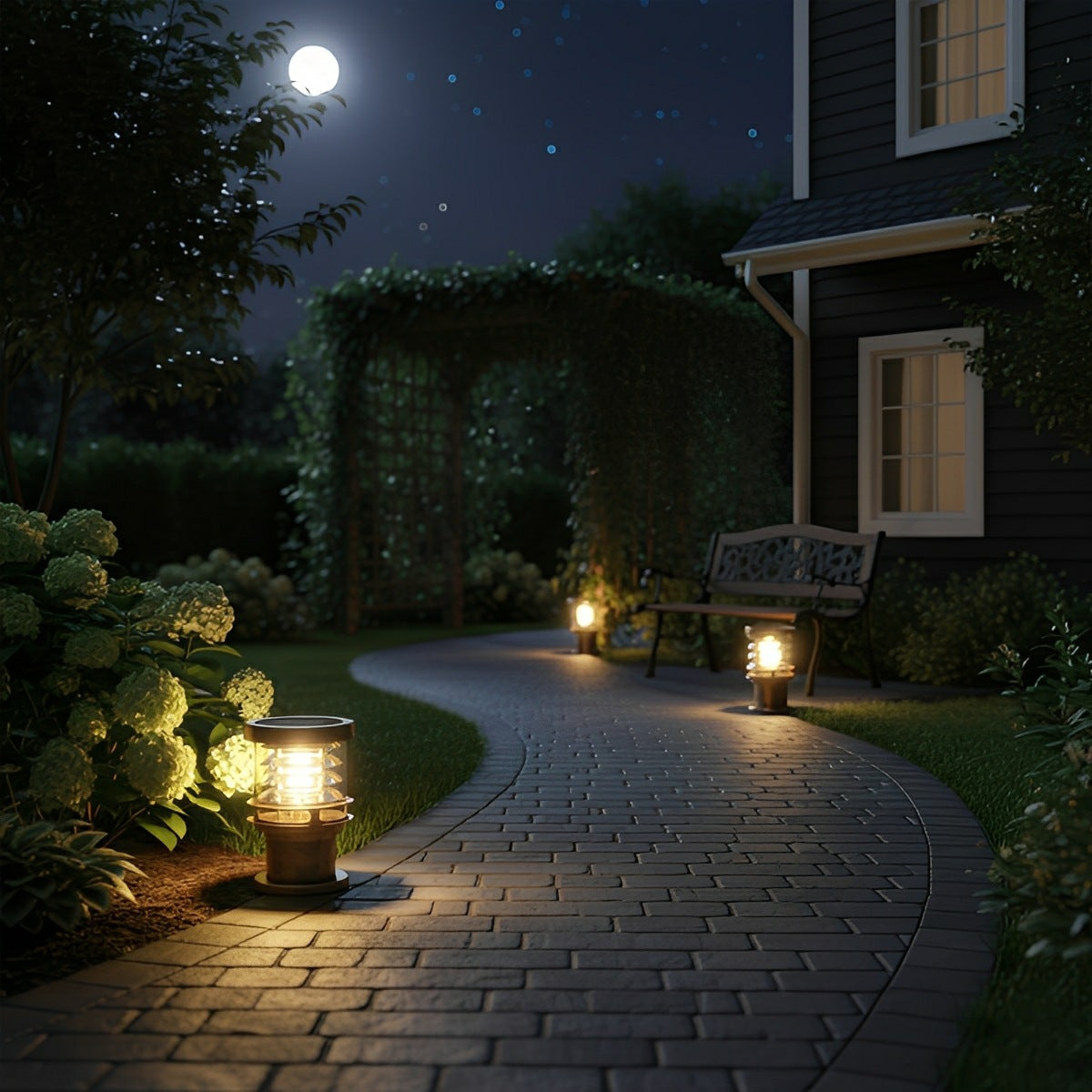 Oriva | Moderno Faro da Giardino LED da Esterno con Design Impermeabile IP65 per Sentieri e Patii