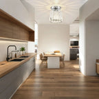 GlareFusion Moderno Lampadario a Soffitto in Vetro Cristallo LED Nordico