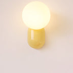 Soffitto a Parete in Resina Stile Macaron Minimalista Moderno con Sfera di Vetro 1 Luce