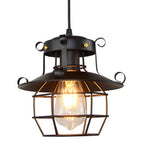 Lampada a Sospensione Industriale Design Retro in Metallo