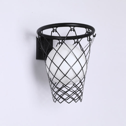 Lampada da Parete a Sospensione per Bambini in Ferro e Vetro Stile Moderno Art Deco con 1 Luce per Camera da Letto