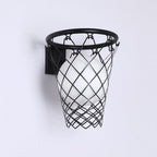 Lampada da Parete a Sospensione per Bambini in Ferro e Vetro Stile Moderno Art Deco con 1 Luce per Camera da Letto