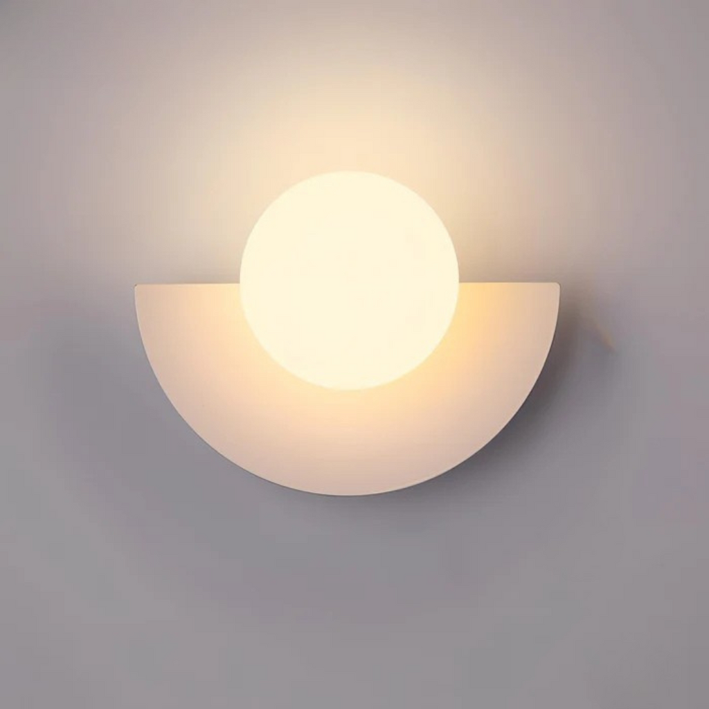 Applique da parete in vetro a sfera minimalista moderna LED 1 luce