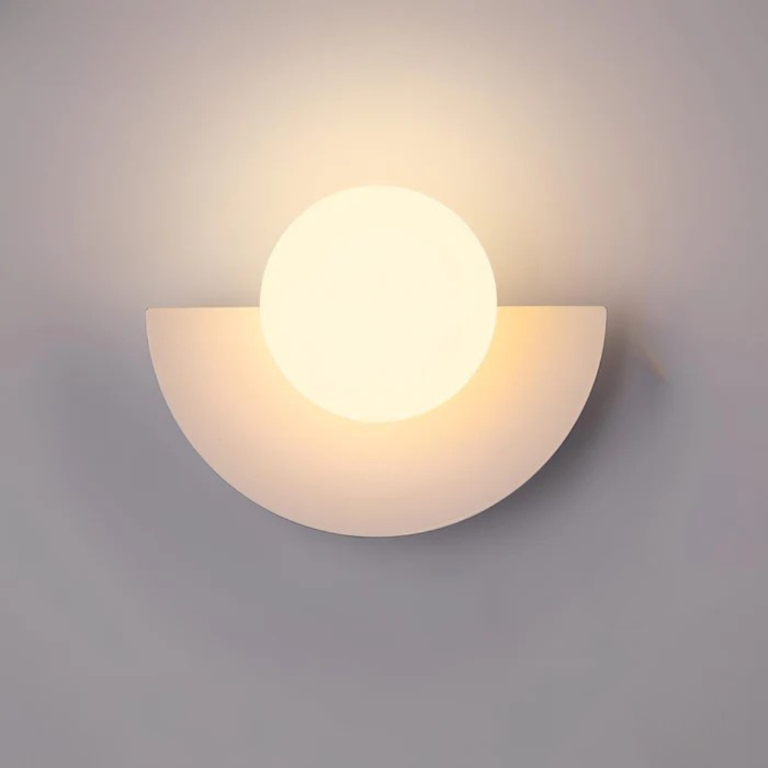 Applique da parete in vetro a sfera minimalista moderna LED 1 luce