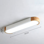 Lampada da soffitto metallica moderna a forma ovale allungata