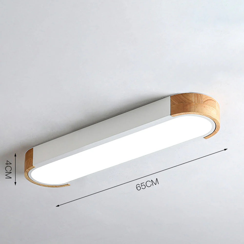 Lampada da soffitto metallica moderna a forma ovale allungata