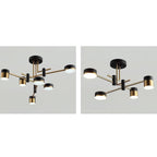 Moderno Minimalista Nero Oro Bilanciato 4-8 Luci Semi-Flussante