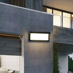 Lampada da Parete Moderna Rettangolare LED con Sensore da Esterno Impermeabile