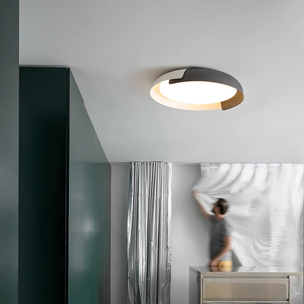 Lampada da soffitto rotonda classica in acrilico