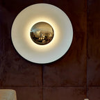 Lampada da Parete in Ferro a Disco Moderno
