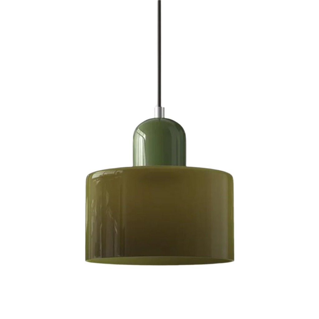 Lampada a sospensione in vetro – Elegante lampada cilindrica per ambienti accoglienti