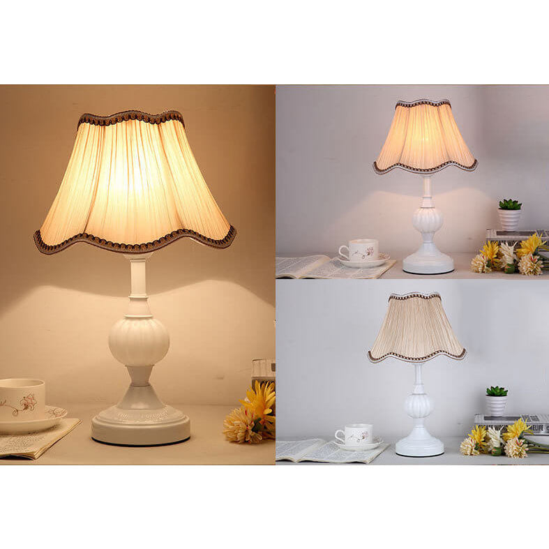 Lampada da Tavolo in Vetro Vintage Florale Nordico con 1 Luce