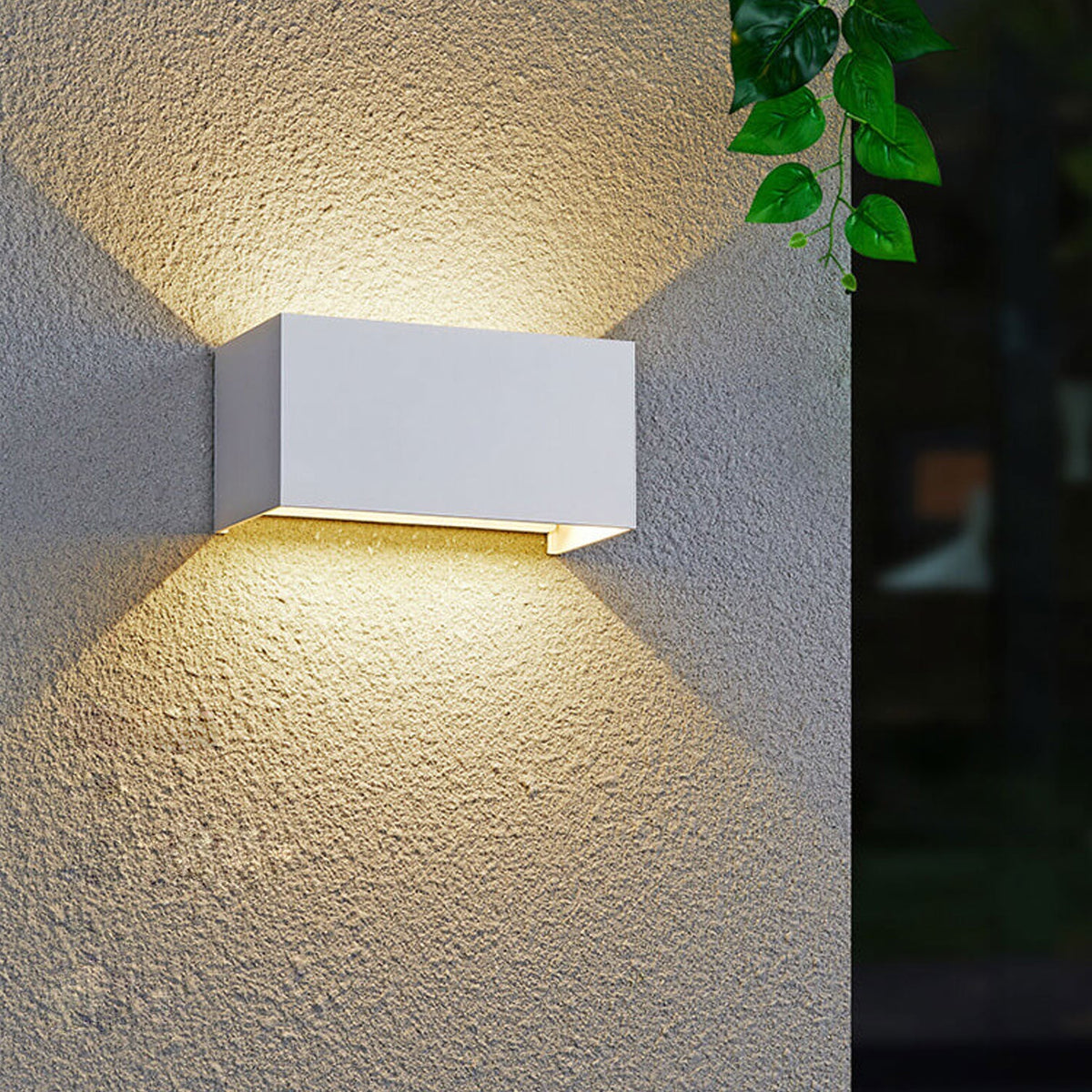 Moderna Applique da Esterno Impermeabile Rectangolare LED Illuminata Su e Giù