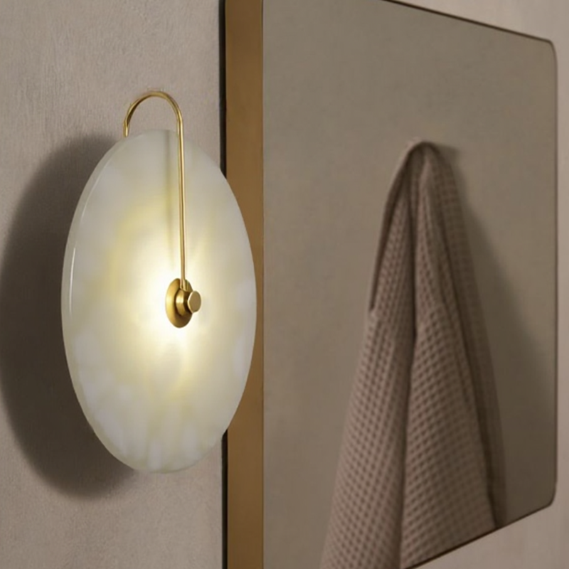 Lampada da Parete in Alabastro Nordico
