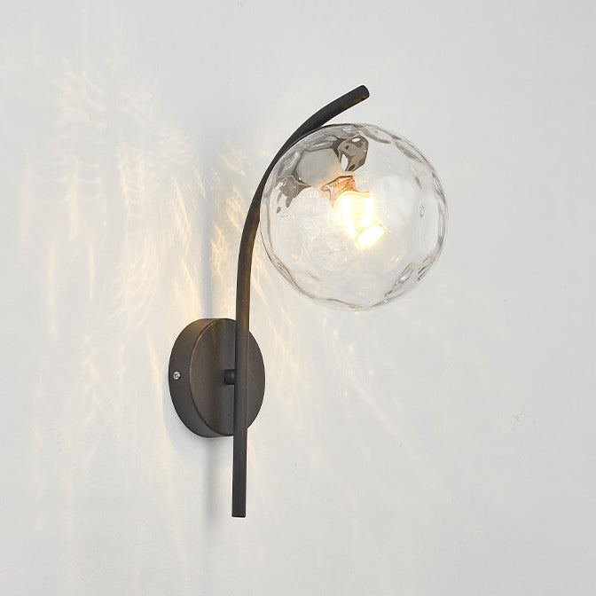 Applique da Parete Lampada a Globo di Vetro Nordic Arc 1 Luce