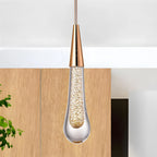 Lampada a Sospensione Moderna in Oro a Goccia Minimalista