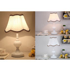 Lampada da Tavolo in Vetro Vintage Florale Nordico con 1 Luce