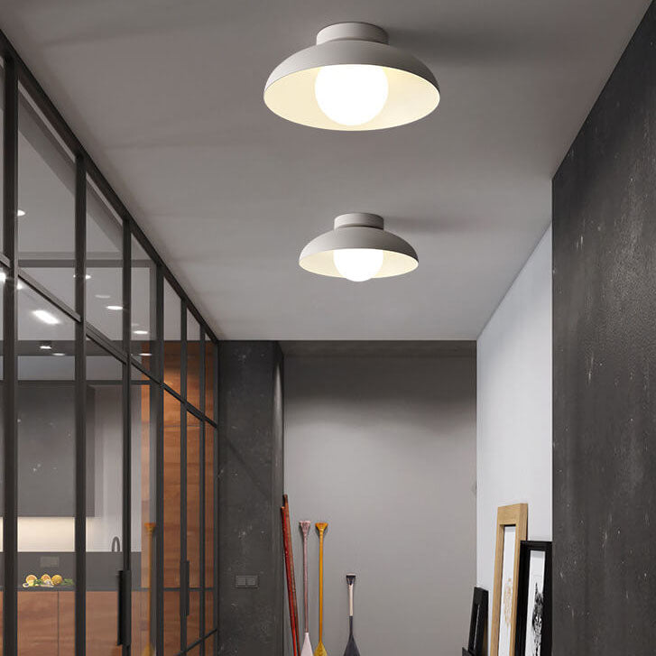 Moderna luce semi-incassata in ferro e vetro Wabi-sabi nordico a 1 luce per soggiorno