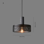 Xenith Lampada a Sospensione Industriale Cilindrica, Cemento/Metallo