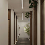 Moderna Lampada da Soffitto LED a Incasso in Alluminio con Venature di Legno