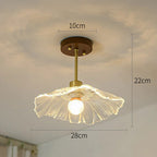Lampada da soffitto in vetro a petalo elegante