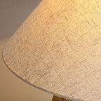 Lampada da Tavolo in Ceramica con Cono in Tessuto Moderno Shabby Chic per Camera da Letto