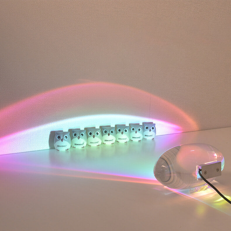 Lampada da Tavolo LED a Proiezione Creativa con Occhio d'Angelo in Cristallo