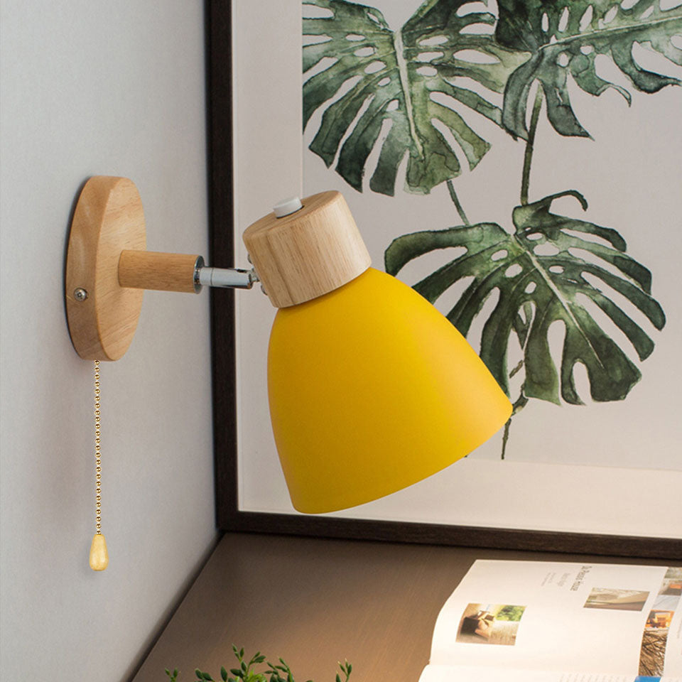 Applique a parete LED in legno a cono moderno minimalista | 1 luce