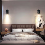Lampada da parete LED rotonda in alluminio pieghevole e rotante minimalista moderna per soggiorno e camera da letto