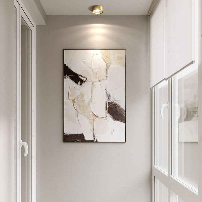 Luce a soffitto LED ultra-sottile in rame di lusso moderno per corridoio