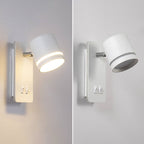 Faretto quadrato nordico contemporaneo in ferro, orientabile, lampada da parete LED per soggiorno e camera da letto