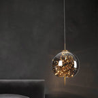 Lampadario Pendente Contemporaneo Scandinavo in Vetro Ovale a Cilindro per Camera da Letto