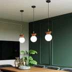 Lampada a Sospensione in Vetro e Ferro Minimalista Moderna con 1 Luce per Soggiorno
