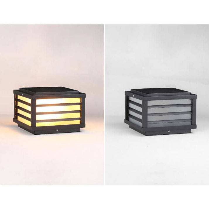 Illuminazione paesaggistica moderna minimalista impermeabile a energia solare in alluminio quadrato con LED per giardino