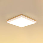 Lampada da soffitto LED quadrata rettangolare in legno massello acrilico minimalista moderna per soggiorno