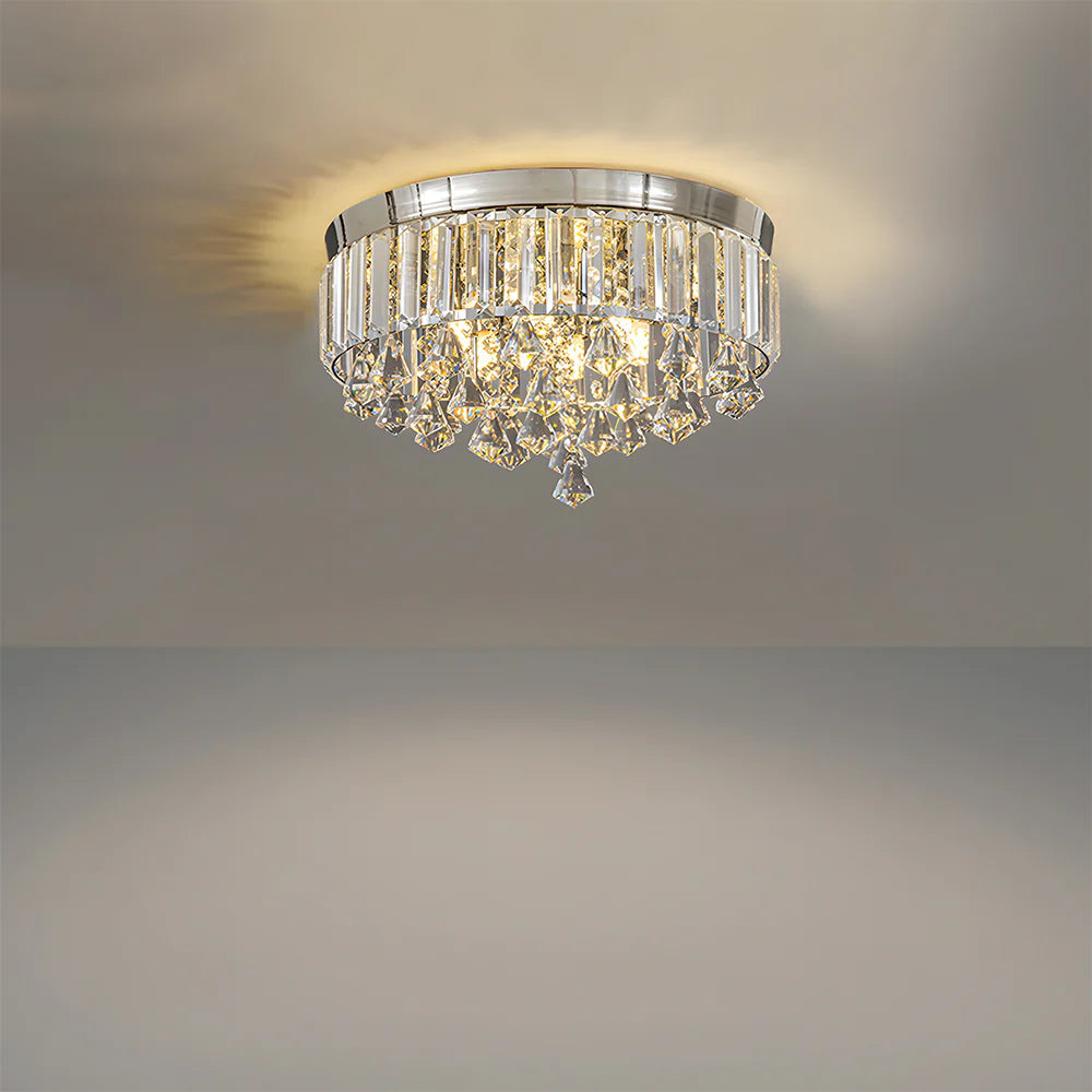 Moderna Luce da Soffitto Rotonda in Cristallo