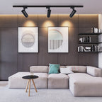 Faretto Tubolare da Incasso Regolabile Dimmabile Moderno Minimalista con Focalizzazione per Illuminazione a Binario 3/4/5 Luci LED per Soggiorno
