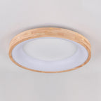 Lampada da soffitto a LED rotonda in legno log minimalista nordico