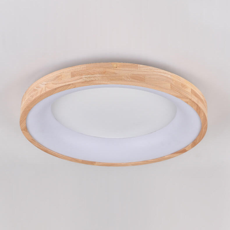 Lampada da soffitto a LED rotonda in legno log minimalista nordico