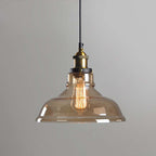 Arisha Industriale LED Lampada a Sospensione Vetro Chiaro/Ambra/Grigio Fumo