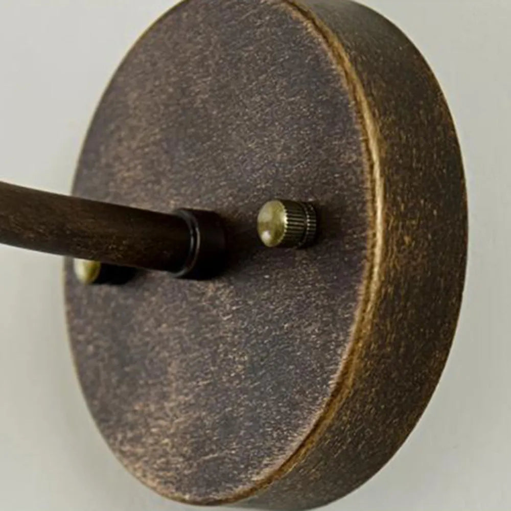 Lampada da parete in metallo a forma di ciotola Ray, ottone antico
