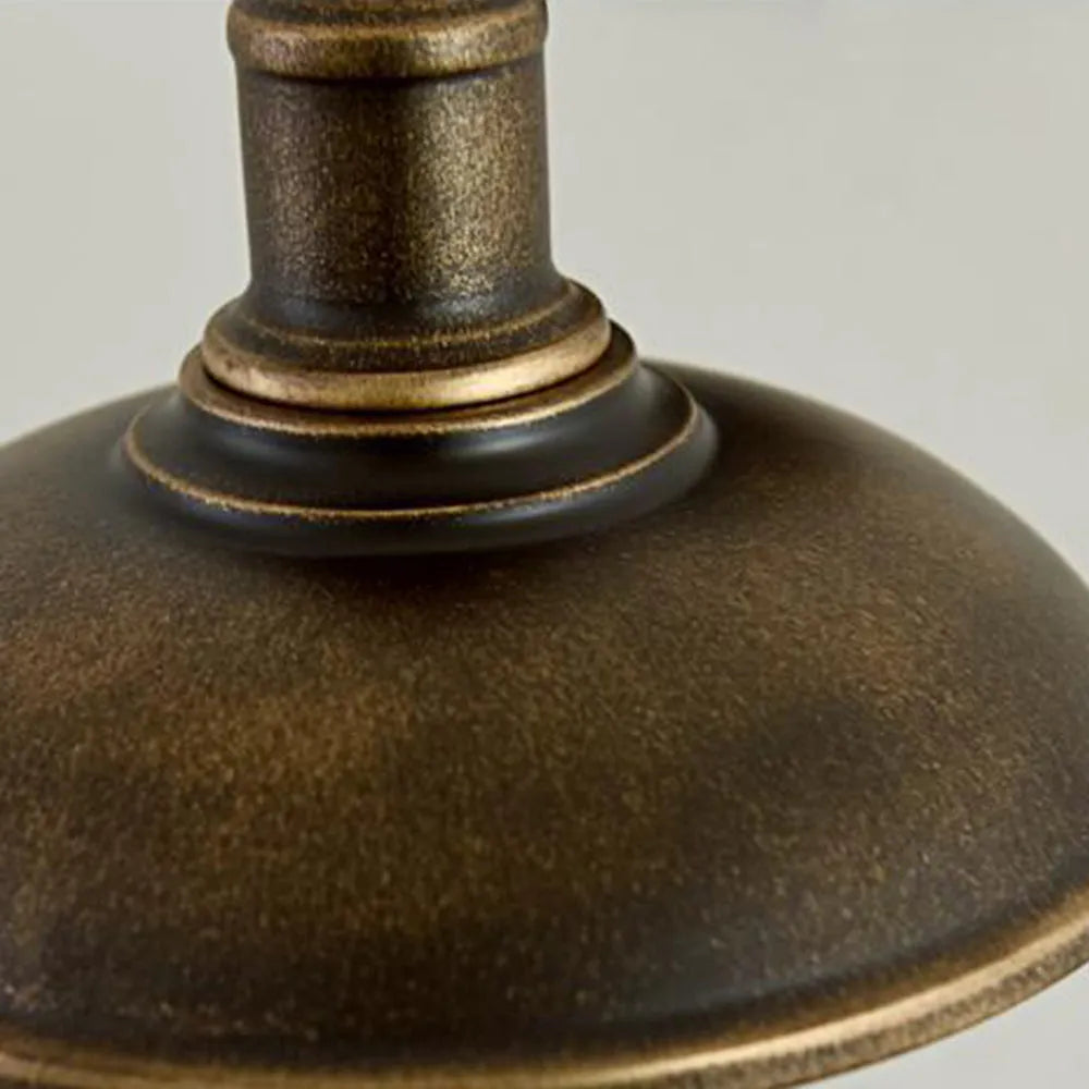 Lampada da parete in metallo a forma di ciotola Ray, ottone antico