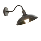 Lampada da Parete Esterna a Ciotola in Ferro Industriale Vintage LED 1 Luce
