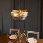 Lampadario Endon Ridgeton 5lt Ottone Antico