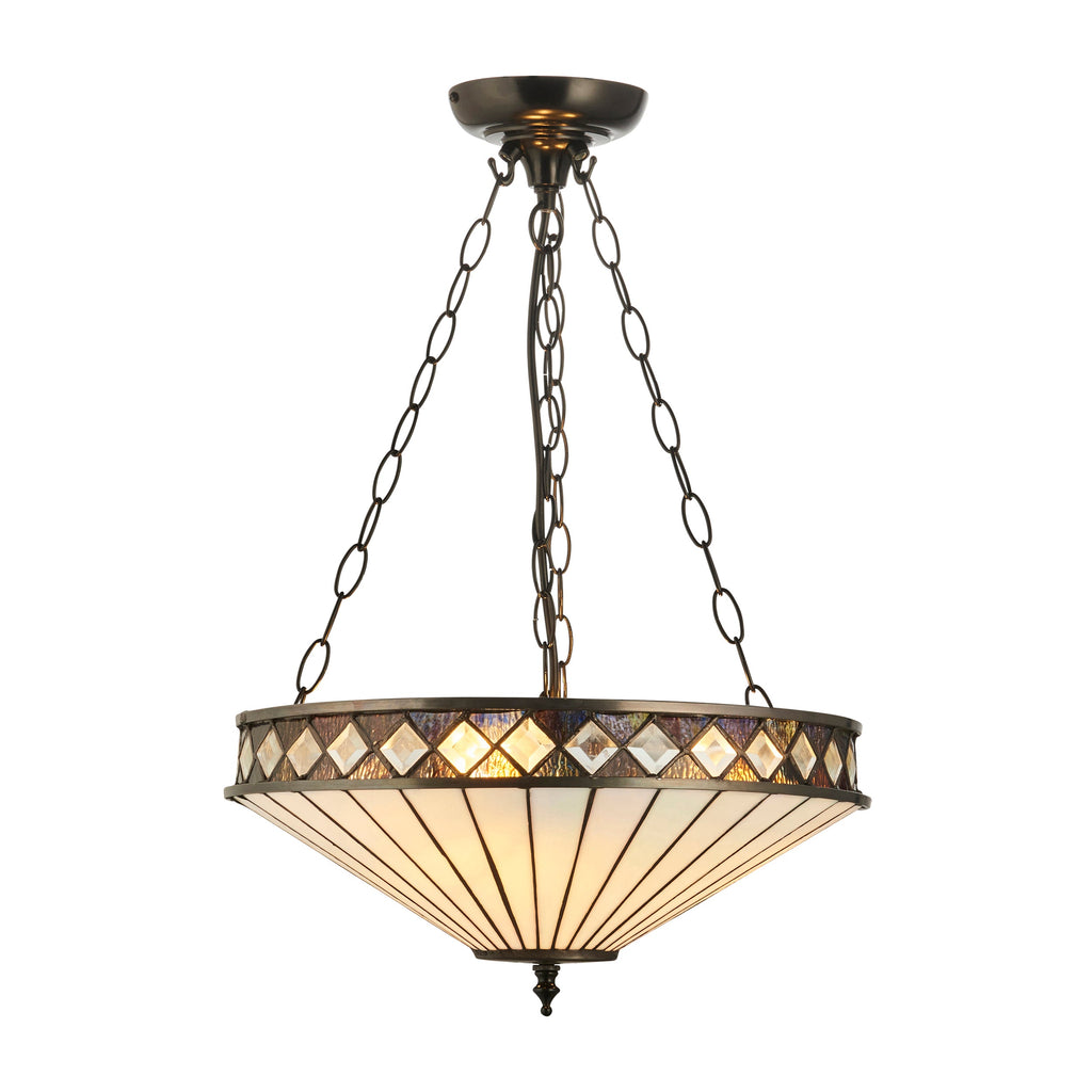 Fargo Media Lampada a Soffitto Tiffany Invertita (regolabile)