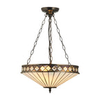 Fargo Media Lampada a Soffitto Tiffany Invertita (regolabile)
