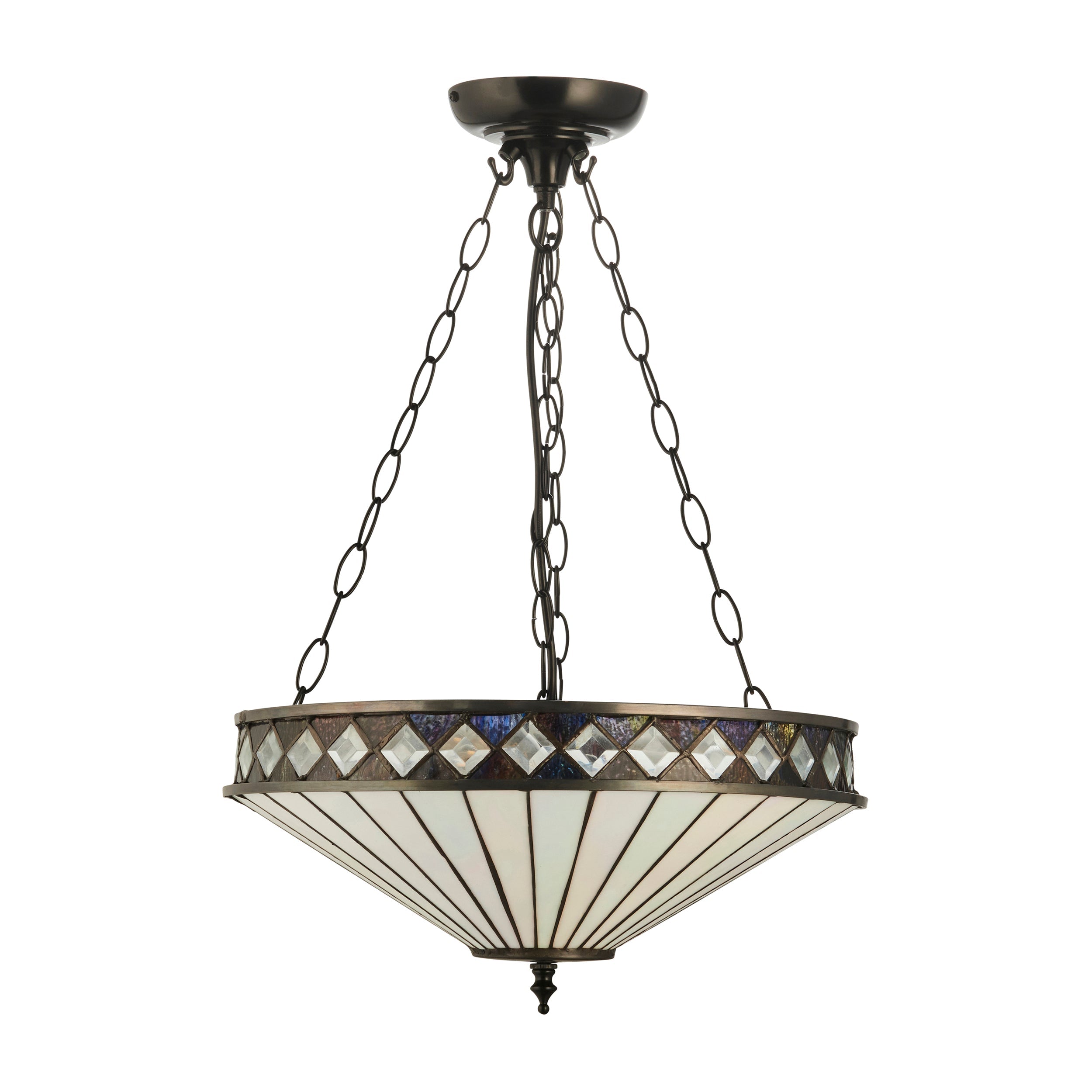 Fargo Media Lampada a Soffitto Tiffany Invertita (regolabile)