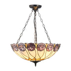 Lampada a soffitto Tiffany invertita grande Hutchinson