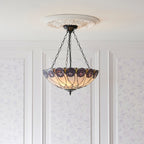 Lampada a soffitto Tiffany invertita grande Hutchinson