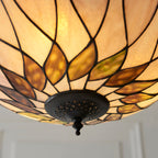Lampada a soffitto Tiffany invertita grande Hutchinson
